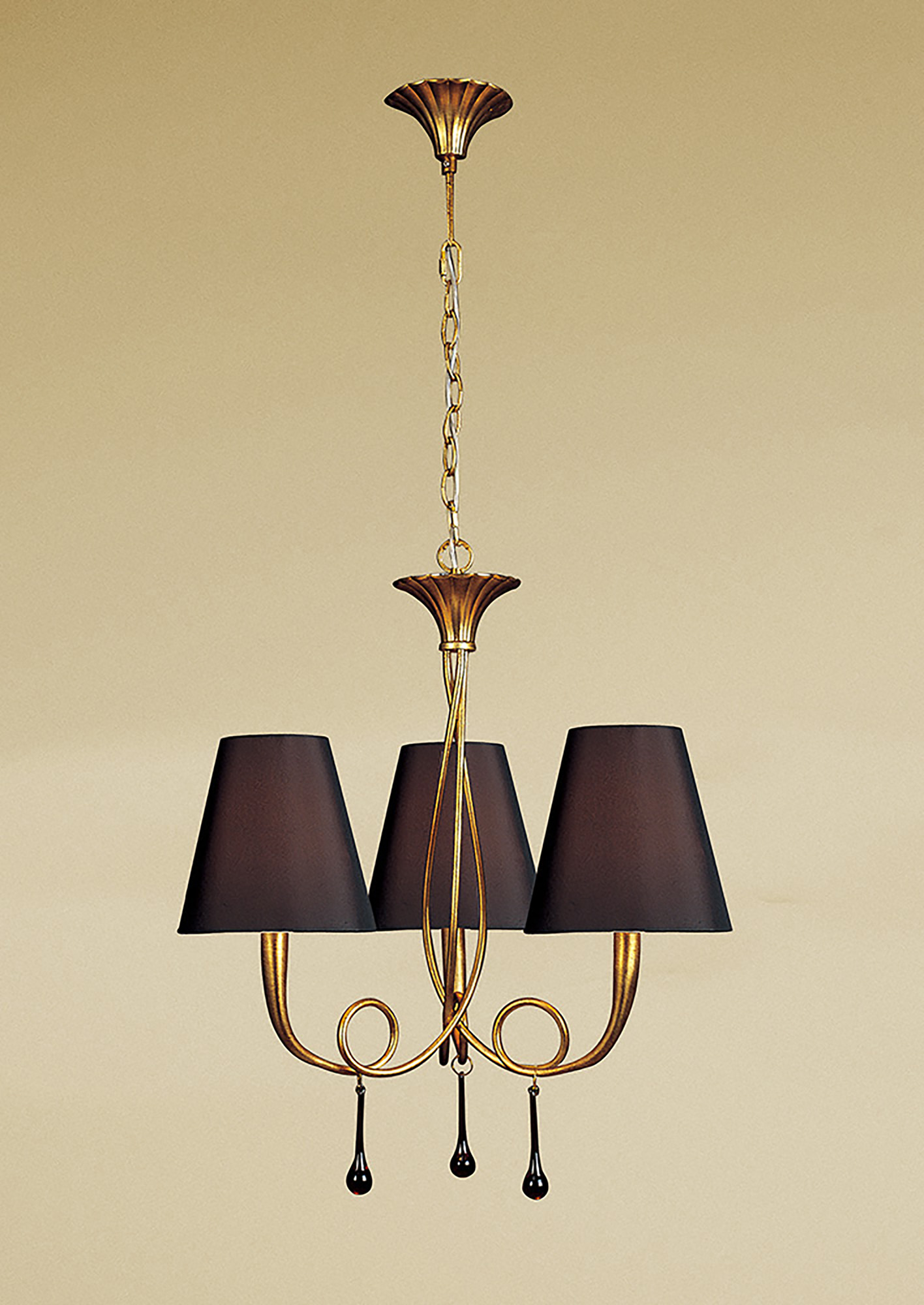 Paola Gold-Black Ceiling Lights Mantra Multi Arm Fittings